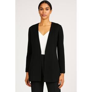St. John Evening by Marie Gray Santana Knit Jacket Cardigan Black Size 8 Women’s